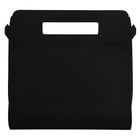 JAM Paper Plastic Lunchbox - 4 3/4" x 7 3/4" x 4 3/4" - Black -Size: 4 3/4 x 7 3/4 x 4 3/4 inches
