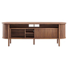 Modway Cadence 71" Curved TV Stand - Walnut-Assembly Required