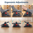 ShoppingAll Ergonomic Height Adjustable Under Desk Footrest with Angle Adjustment - Black-Built with high-quality, durable materials designed to withstand daily use in professional environments, ensuring stability on carpets and hard floors alike.