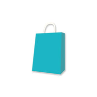 Millbrook Studios Kraft Bags - Medium - Teal - 12 Pack (00582)-10.13" x 4.75" x 7.88"