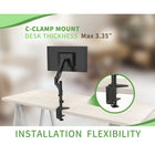 ShoppingAll Adjustable Single Gas Spring Monitor Desk Mount - Black-7