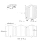 PawHut Freestanding Pet Gate with 2 Support Feet - White-Flexible panels which can be arranged in different ways 