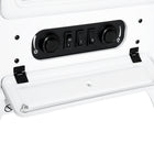 HOMCOM 16" 750/1500W Freestanding Electric Fireplace Heater - White-Automatic turn-off timer prevents overheating which ensures its durability and safety  