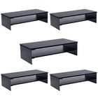 ShoppingAll 2-Tiers Wooden Monitor Stand Riser with Storage Organizer - Black - 5 Pack-Premium Engineered Wood Design: Made with high-quality MDF, our monitor stand is designed for durability. Its refined finish complements any workspace, be it at home or in the office.