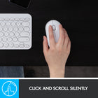 Logitech Pebble M350 Wireless Mouse - White-Connect the way you like via Bluetooth wireless technology or via the included tiny USB receiver