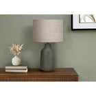 Monarch Specialties 24" H Contemporary Table Lamp - Grey Concrete / Beige Shade-The easy 3-way rotary switch holds a single bulb (not included) with a maximum outage of 100W/120V, allowing you to adjust the lighting ambiance to instantly brighten or dim the room