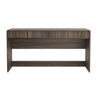 Manhattan Comfort Novara 60" Contemporary 2-Drawer Writing Desk - Jacobean Walnut-Wood Grain Laminate Finish: Warm, natural wood look with a durable, easy-to-clean surface