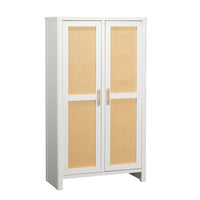 Sauder Isabella Isle Storage Cabinet - White-Multi-room storage: This functional cabinet can meet your storage needs in a variety of rooms – living room, office, kitchen, craft, or bathroom