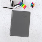 AT-A-GLANCE 2027 Traditional Weekly/Monthly Planner - 8" H x 5" W - Grey - Bilingual-Twin coil bound