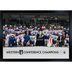 Edmonton Oilers Canavs 2025 Conference Champions - Framed Canvas - 31" x 22"-Premium canvas print with gallery-wrapped edges
