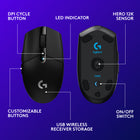 Logitech G305 Lightspeed Wireless Gaming Mouse - Black-Customizable: G305 can store up to 5 DPI levels into the on the onboard memory and up to 6 programmable buttons for full customization via Logitech G HUB