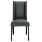 Modway Baron Vegan Leather Dining Chair - Grey-Assembly Required