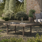 Modway Eleni 41" Outdoor Teak Wood Coffee Table - Weathered Grey Teak-Slatted Top