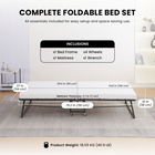 MotionGrey Portable Foldable Guest Bed with Mattress and Locking Casters - Twin - Black-Black foldable frame is suited to guest rooms, multipurpose rooms and temporary sleeping needs