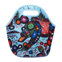 Oscardo Bear by John Rombough Lunch Bag-Authentic Indigenous Art Designs - Showcases stunning artwork by First Nations, Inuit, and Métis artists from across Canada, bringing Indigenous culture and creativity to everyday life