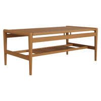 Modway Hayden 46" Outdoor Teak Wood Coffee Table - Natural-Outdoor Patio Coffee Table