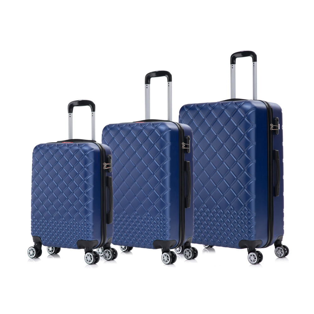 Swiss Traveller Paddrix 3-Piece Hardside Luggage Set - Sapphire