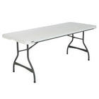 Lifetime Premium Commercial 6' Foldable Table - White Granite Colour-High Strength Low Alloy (HSLA) Steel Creates Lighter Chair with Increased Strength