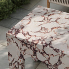 Modway Valen Square Indoor/Outdoor Patio Arched Concrete Side Table - Red Marble-Arrives Fully Assembled