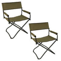My Home My Living Outdoor Director's Chairs - Green - 2 Pack-Overall size: 23.5"W x 22.5"D x 32" High