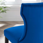 Modway Silhouette Performance Velvet Dining Chairs - Navy - 2 Pack-Stain-Resistant Performance Velvet