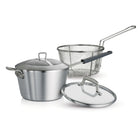 Tramontina Pro Fusion 5.5 Qt Nonstick Deep Fryer with Lid - Progrey-Heavy-gauge aluminum alloy