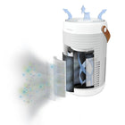 HoMedics TotalClean T100 3-in-1 Smart Air Purifier with HEPA Filter-Wi-Fi enabled, voice control allows you to control your smart air purifier using just your voice with Amazon Alexa or Google Assistant-enabled devices.