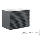Modway Render 30" Wall-Mount Bathroom Vanity - Grey/White-Wall-Mount Design