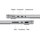 Apple 14" MacBook Pro - M4 Pro - 12 Core CPU - 512 GB SSD - 24 GB Unified Memory - Silver - French-Advanced camera and audio: Stay perfectly framed and sound great with a 12MP Center Stage camera, three studio-quality mics, and six speakers with Spatial Audio with support for Dolby Atmos