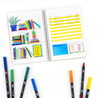 Tombow Dual Brush Pen, Primary, 10/Pack-Bullet Tip creates consistent lines