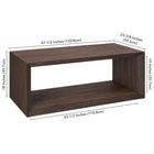Hudson&Canal Osmond 48"W Rectangular Coffee Table - Alder Brown-9