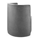 Modway Della Performance Velvet Fabric Swivel Chair - Grey-Non-Marking Foot Pads