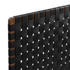 Modway Sparta Weave Vegan Leather Full Headboard with - Walnut Black-Assembly Required