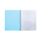 Hilroy 1 Subject Poly Cover Notebook with Pocket, 10-1/2" H x 8" W - Assorted Colours-White single coil​