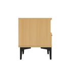 Manhattan Comfort Amara 19.7" Modern Nightstand - Natural Oak-Perfect for Bedside Storage, Lamps, or Display Items