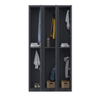 Ceha RH Series 2-Tier Locker with Louver Vents and Recessed handle - Bank of 3 - Graphite Grey-Flexible storage solutions to fit your space and organizational needs