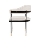 Manhattan Comfort Lia 24.8" Modern Chenille Upholstered Dining Armchair - Cream - Set of 2-Inner Seat Depth: 20.47 in. Seat Height: 18.7 in. Inner Seat Width: 23.23 in