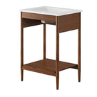 Modway Zaire 24" Bathroom Vanity - Walnut/White-Wood Grain Veneer