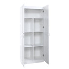 Manhattan Comfort Cornelia 59.22" 2-Piece Modern 14-Shelf Storage Closet - White-Ample Storage in a Stylish and Space-Saving Design. Option to Add on Collection Units to Create a Wider Wardrobe