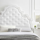 Modway Diana Tufted Performance Velvet Twin Headboard - White-Performance Velvet Upholstery