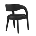 Modway Pinnacle Vegan Leather Dining Chair - Black - 2 Pack-8