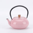 Minimal Enamelled Cast Iron Teapot - Classic Pink - 0.6 L-Beautiful glossy enameled surface looks like ceramic