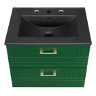 Modway Daybreak 24" Bathroom Vanity - Green/Black-Wall-Mount Design