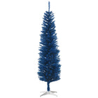 HOMCOM 6' Pencil Artificial Christmas Tree - Deep Blue-Artificial Christmas tree has a slim pencil style 
