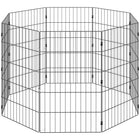 PawHut Foldable Metal Exercise Dog Playpen, Expandable Pet Fence - 8 Panels-Freely shape the eight panels to fit your living room or yard