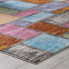Modway Success Nyssa Abstract Geometric Mosaic Area Rug - 8 ft W x 10 ft L - Multicolored-Gripping Rubber Underside