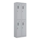 Ceha NH Series 2-Tier Locker with Front Hole Vents - Bank of 2 - Light Grey-Front hole ventilations for airflow