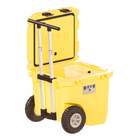 RovR RollR 45 Quart Wheeled Hard Cooler with Telescopic Handle - Sunny Side-DualSpout Plug and SureGrip feet make draining simple and secure