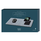 General Supply Goods + Co Fabric/Suede Qi Charging Mouse Pad - Grey Herringbone-Transmission Distance: less than or equal to 7mm