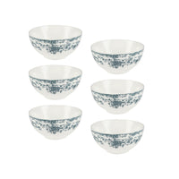 Casa Domani Rosetta Antique Bowl - 12 x 6cm - Blue - 6 Pack-Made of Porcelain with decals to enhance intricate detailing.